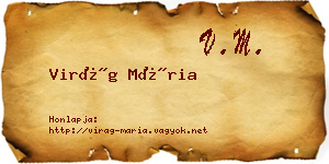 Virág Mária névjegykártya