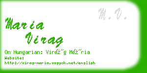 maria virag business card